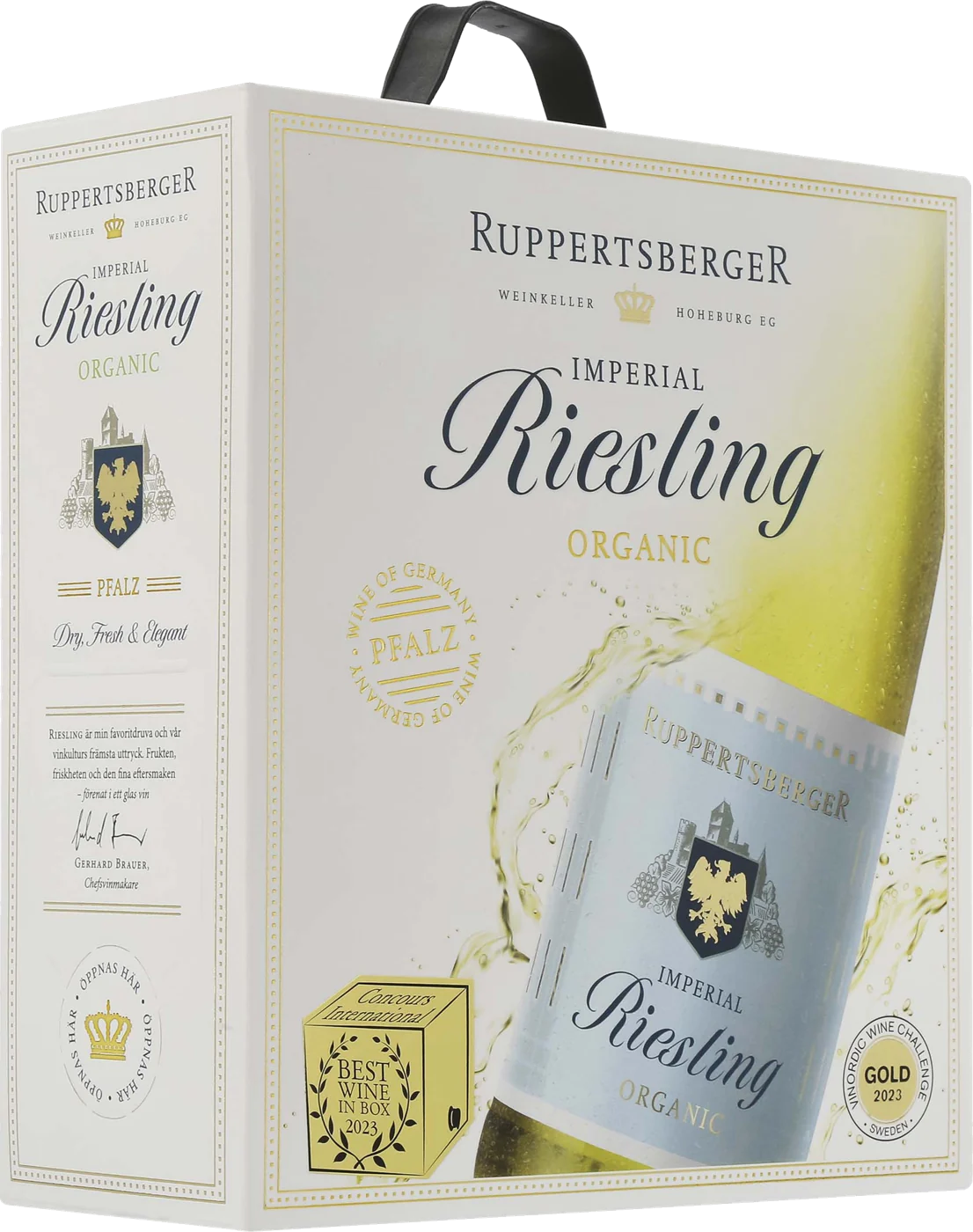 Ruppertsberger Imperial Riesling Organic hanapakkaus